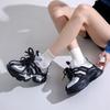 Mix Color Chunky Platform Non-Slip Sneakers Women Fashion Thick Bottom Dad Shoes Woman  Autumn Lace Up Vulcanize Shoes