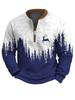 Men's Christmas Reindeer Elk Forest Print Hoodie - 2025 Autumn Collection