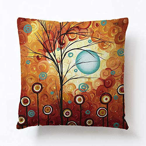 Abstract oil painting style linen pillowcase, living room sofa cushion cover, home decoration, oil painting hug pillowcase