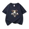Kids Cotton T Shirt Adorable Whippet Dog Zipper Print Crew Neck Short Sleeve Tee Casual Breathable Boys Girls Summer Tops