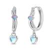 925 Silber Sexy Hängende Ohrringe Schmetterling Schleife Herz Blume Muschel Perle Edelstein Bling Set für Damen Ohrstecker Geschenk Feiner Schmuck