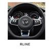49mm ABS Car Steering Wheel Emblem Sticker for Volkswagen VW Rline Auto Interior Center Logo Badge Cover Accessories QT8