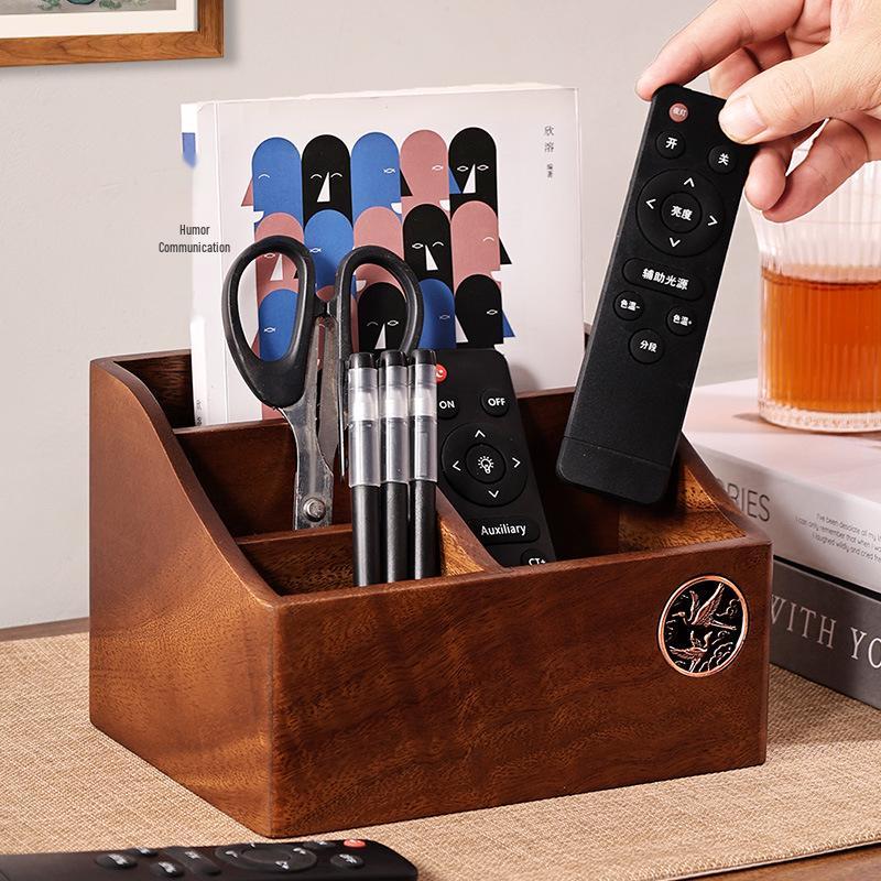Large Walnut Remote Control Storage Rack for Study/Living Room