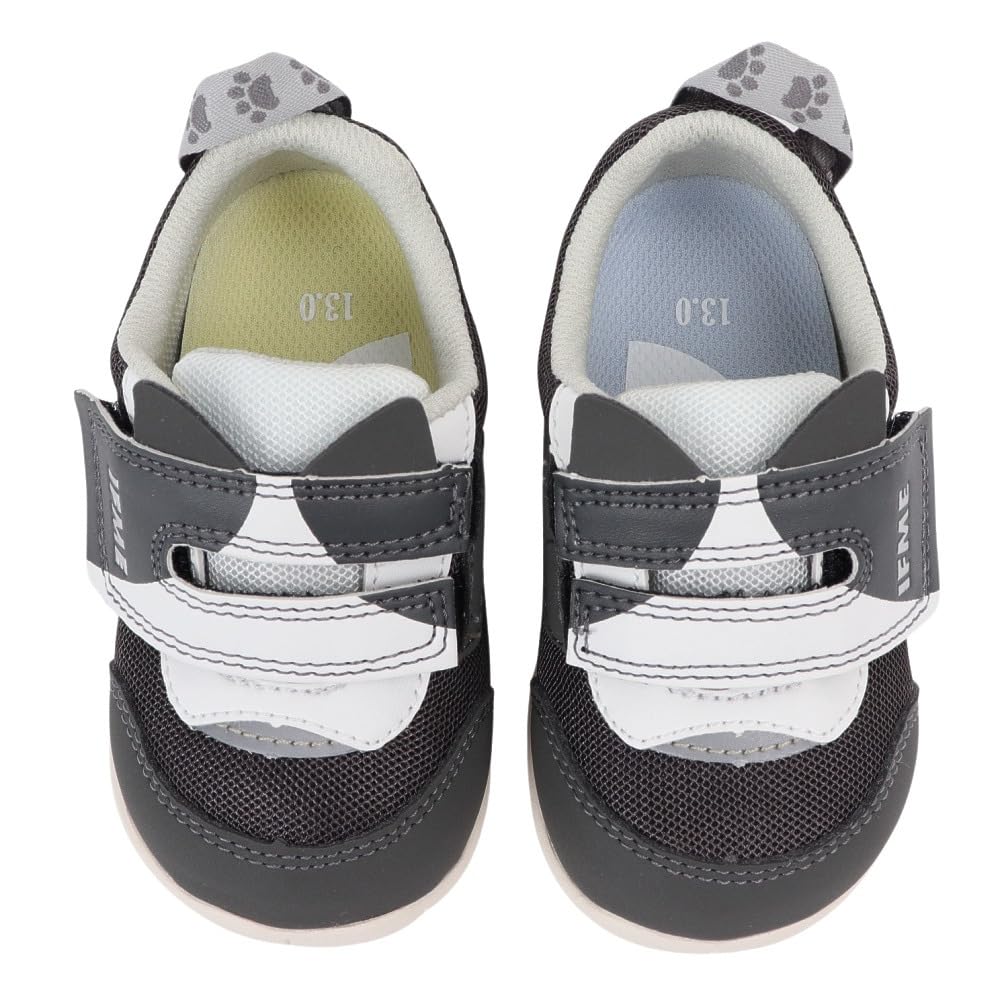 Baby Shoes Cat Sneakers GREY Cm 3E [IFME] 15.0