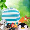 Canvas Toys Storage Bean Bag Stripe Plush Toy Organizer Multi-purpose   Kids