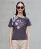 Baitalssain [Line] Shoulder Strap Print T-Shirt