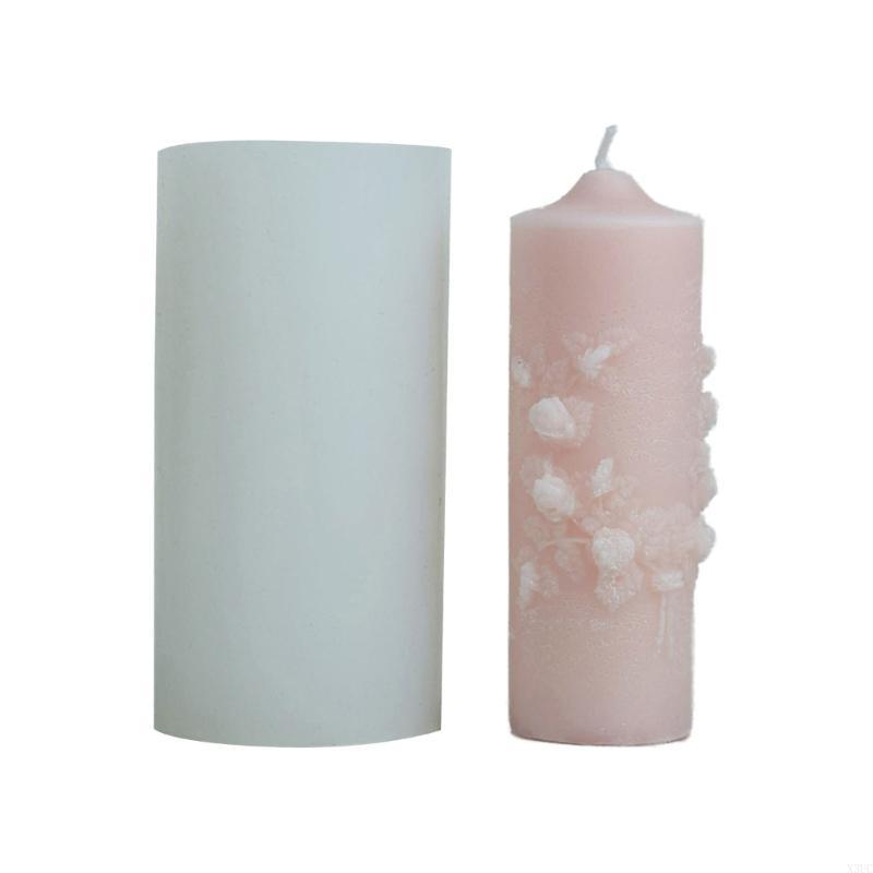 

Cylinder Honeycomb Silicone Mold DIY Wax Clay Cake X3UC