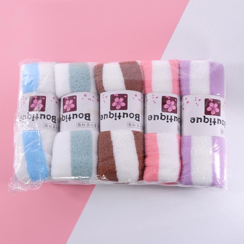 

Microfiber Swim Bath Towels Stripes Absorbent Quick Drying Bath Towel Sets Soft Adults Face Hand Towels Bathroom коричневый
