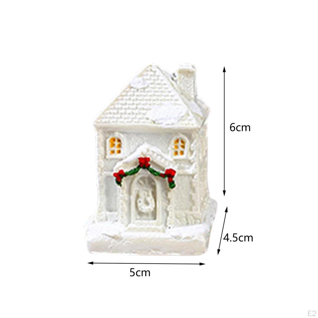 Christmas Glowing House Ornaments Holiday Decoration for Window Sill