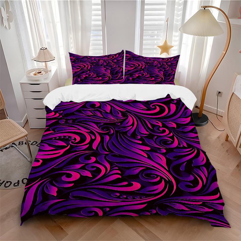 

3pcs Floral Patterns Bedding Set, Includes Without Pillow Inserts, Soft Comfortable Bedding Set,All-Season Use a0924046 135x200cm