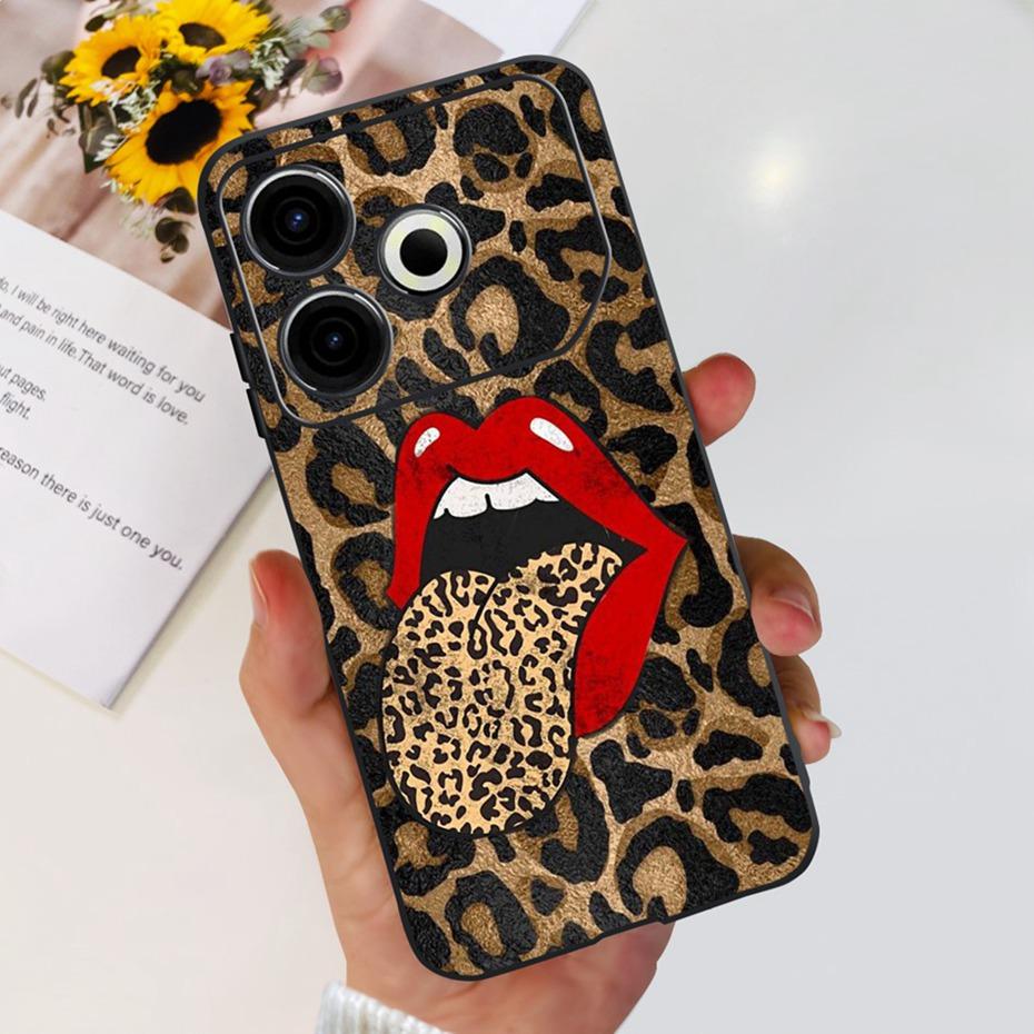 2024 Fashion Case For Tecno Pova 6 Neo Black Silicone Soft TPU Back Cover For Tecno Pova 6Neo 4G Phone Cases