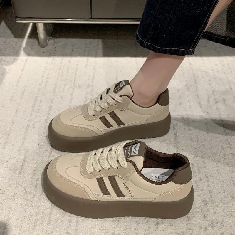 

Women s shoes autumn new versatile niche retro sports casual non-slip board shoes 35 коричневый