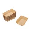 50PCS 16oz Paper Food Boat Trays Reusable Kraft Paper Pet Food Bowl for French Fries Nachos Snack Hot Dog Taco BBQ