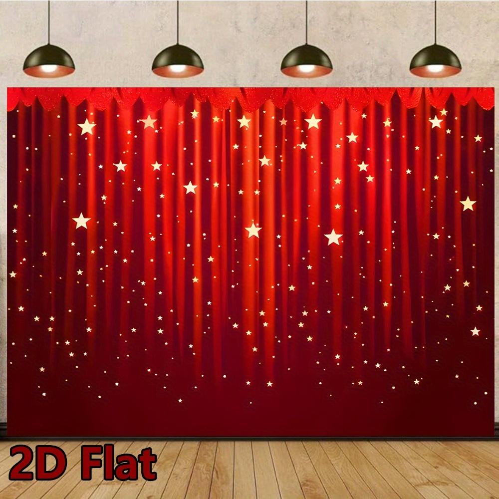1Pcs Red Sparkling Stars Theme Decoration Background Celebration Backdrop Decorations For Photo Studio Photo Booth Party