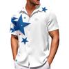 Herre uavhengighetsdag trykk knapp kortarm skjorter herre avslappet mote kortarm skjorter