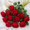 5/8pcs Artificial Flowers Silk Roses Long Branch Valentine's Day Bridal Bouquets Wedding Home Vase Table Decoration DIY Gift Box