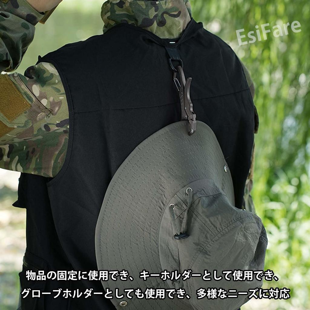 EsiFare Fish Grippers [Set of 2] Outdoor Small Fish Grippers, Fish Lip Grippers, Fishing Gripper Keychains, Outdoor Mitten Clips, Multifunctional,