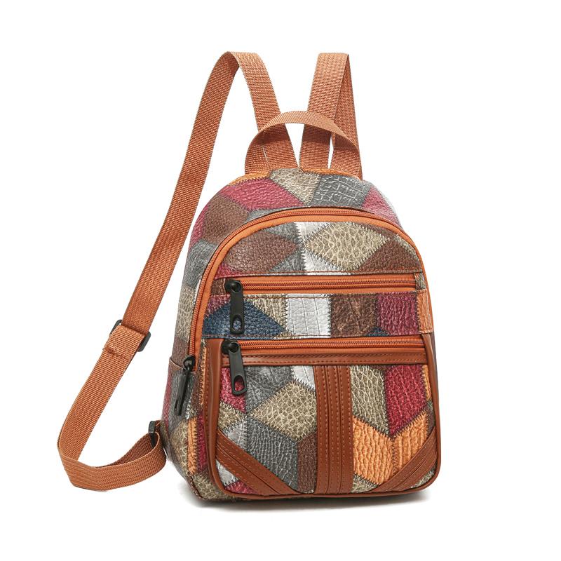 Langlebige Schulterrucksäcke für Damen und Herren - Vielseitiger Patchwork-Stil Mode Lässiger Rucksack für Reisen