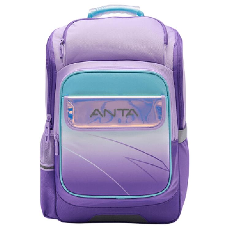 Anta Training Series Lifestyle Trendy Practical Durable Fabric Backpack Kids Backpack Purple Blue 392428161 Purple