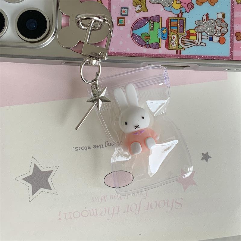 Pink Striped Rabbit Family iPhone Case for 14/15/16 Pro Max/17 - New Style for Girls