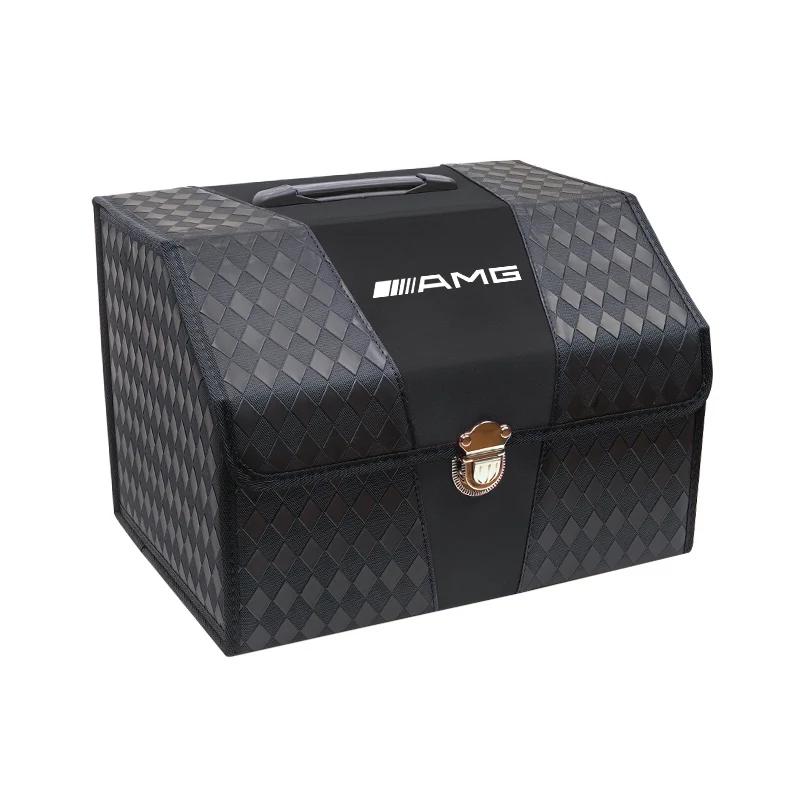 GLC GLB Kožená úložná krabice do kufru auta Taška na ukládání a organizaci Pro Mercedes Benz AMG GLE GLS CLS GLC CLA GLA GLK ML C197 R231 W167 W