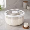 Moisture-Proof Rice Container with Hinged Lid Transparent Sealed
