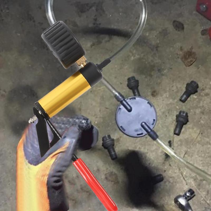 Bremsflüssigkeitswechsel-Kit 2 in 1 Manuelle Vakuum-Druckpumpe Bremsflüssigkeits-Entleerungs-Kit Vakuum-Pumpen-Tester-Kit Entlüftung des Bremssystems