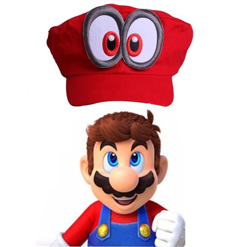 Super Mario Odyssey Hat Unisex Red Baseball Cap Cosplay Costume Accessory For Adults And Kids