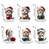 Hat Cat Christmas Car Hanging Decor Acrylic Pendant Tree Ornament Travel Holiday