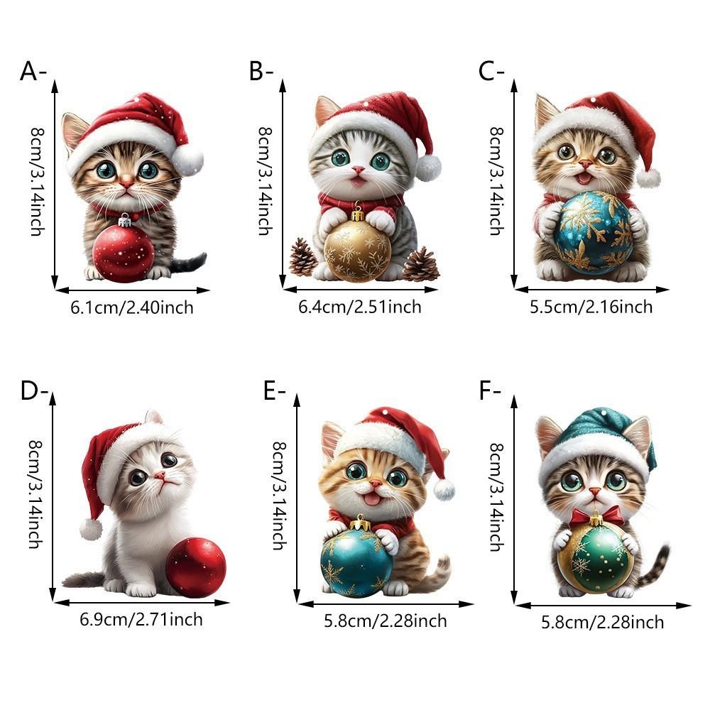 Hat Cat Christmas Car Hanging Decor Acrylic Pendant Tree Ornament Travel Holiday