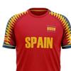Camiseta con Estampado 3D de la Bandera Nacional de España para Hombre Colores Mangas Cortas Camiseta Streetwear Ropa Harajuku Cuello Redondo Camisetas Holgadas Top