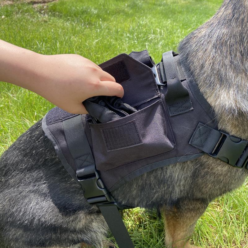 Adjustable Large Dog Harness Leash Set Tightness Strong Reflective Dog Tactical Vest Double Use Leash Medium Dog Accessories