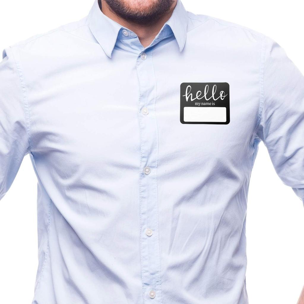 120 Pieces Hello My Name is Stickers, Hello Name Tag Labels with Black Marker Pen for Home School Conferences Office and Mailing