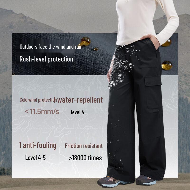 beneunder Women's Water-Resistant Softshell Cargo Paratrooper Pants