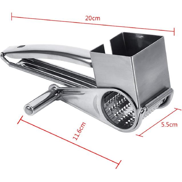 

Rotary Cheese Grater Hand Crank Cheese Cutter Slicer Stainless Steel Multifunctional Kitchen Craft Gyratory Vegetable Food Grater