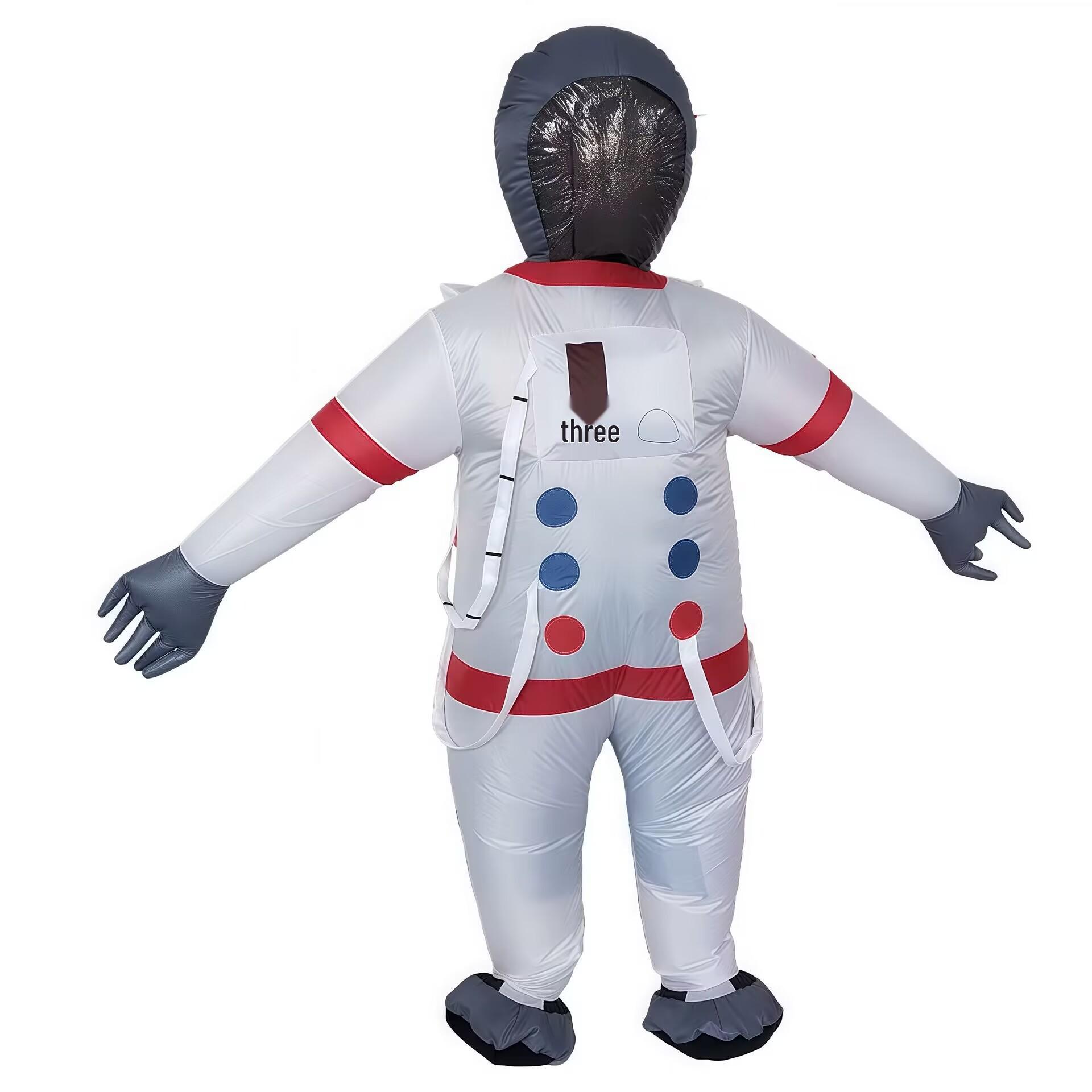 Astronaut Cartoon Inflatable Costume for Kids: Parent-Child Spaceman Cosplay Prop One Size