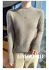 Women's 100% Wool Half-High Collar Cable Knit Pullover Sweater