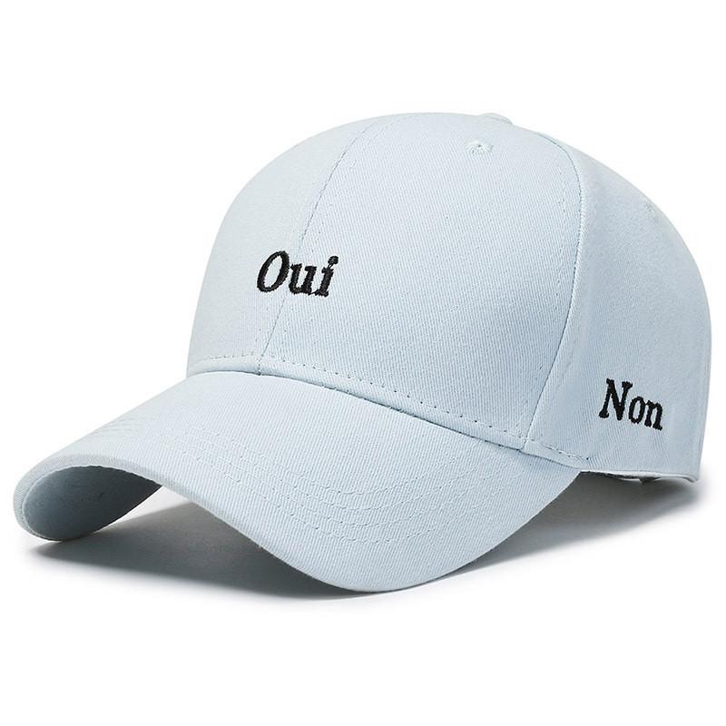 Oui Letters Embroidery Non Duck Cap Girl Spring Autumn Outdoor Running Sports