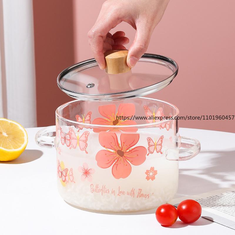 Butterfly Soup Pot, Household Heat-resistant High-temperature Glass Small Hotpot Noodles, Electric Ceramic Stove