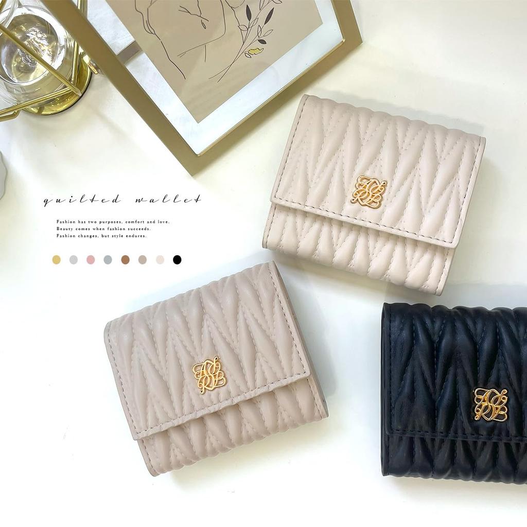 Gisele Mini Easy to Card Coin Large Logo Small Tri-fold Wallet, Wallet, Compact, Use, L-Shaped, Box-Shaped, Case, Purse, Capacity, Print, Women's,