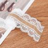 1m/roll Natural Rustic Vintage Satin Bow Lace Edge Hessian Ribbon Sisal Trim Jute Burlap