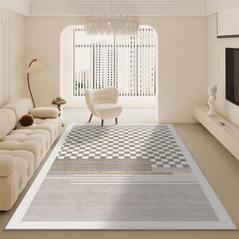 Luxusní minimalistický obývací pokojový koberec krémové barvy velký kusový koberec pro pohovku ložnici domácí dekor