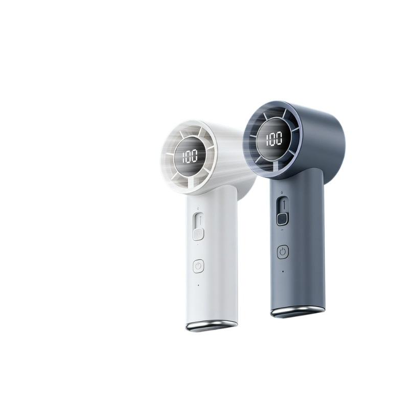 26-Year 100-Speed Mini Handheld Fan with Strong Wind, USB Digital Display, Portable Design