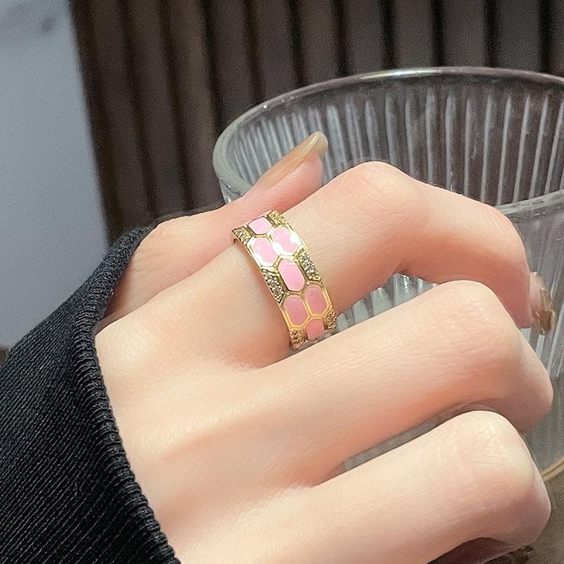 

Niche Design Snake Bone Dripping Oil Opening Ring Light Luxury High Sense Cold Wind Personality Index Finger Ring Female Adjustable opening