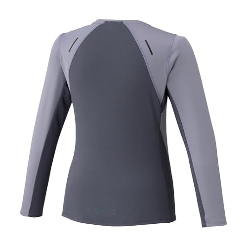 Mizuno Women's Thermal Charge Breath Thermo Shirt (Long Sleeve) for Sports and Running, J2MAC703, Quicksilver