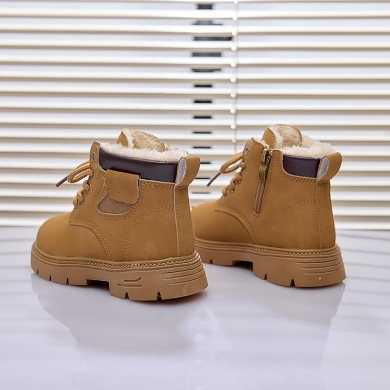 Comfortable Versatile Thickened Warm Kids Martin Boots Soft Sole Winter Ankle Boots For Boys And Girls