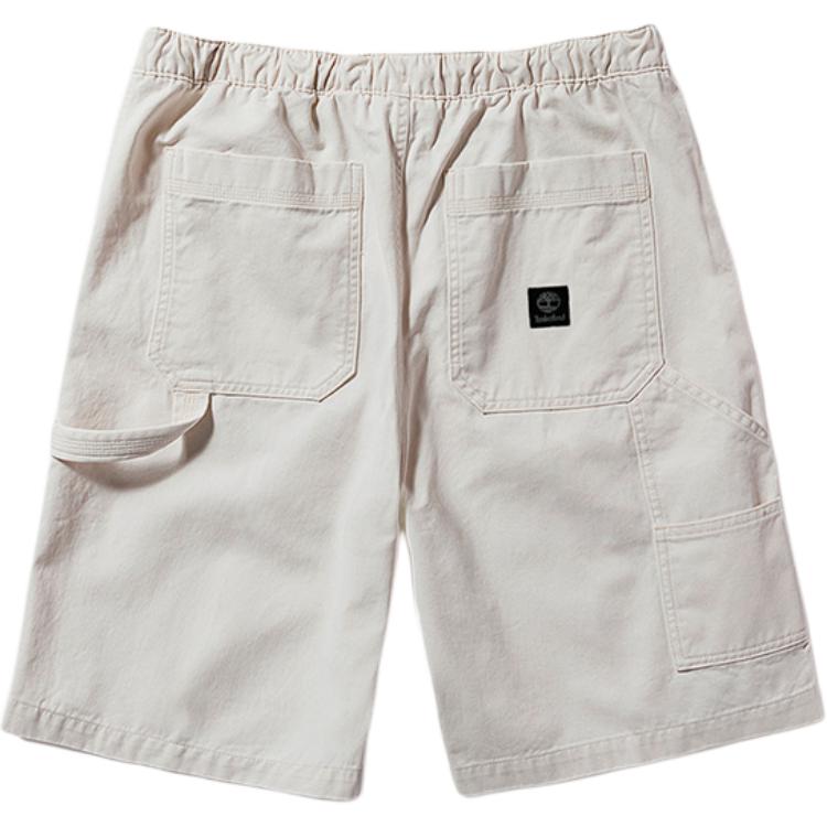 Timberland SS24 Solid Color Outdoor Casual Loose Cargo Shorts Men Shorts White A5TM7-CR3