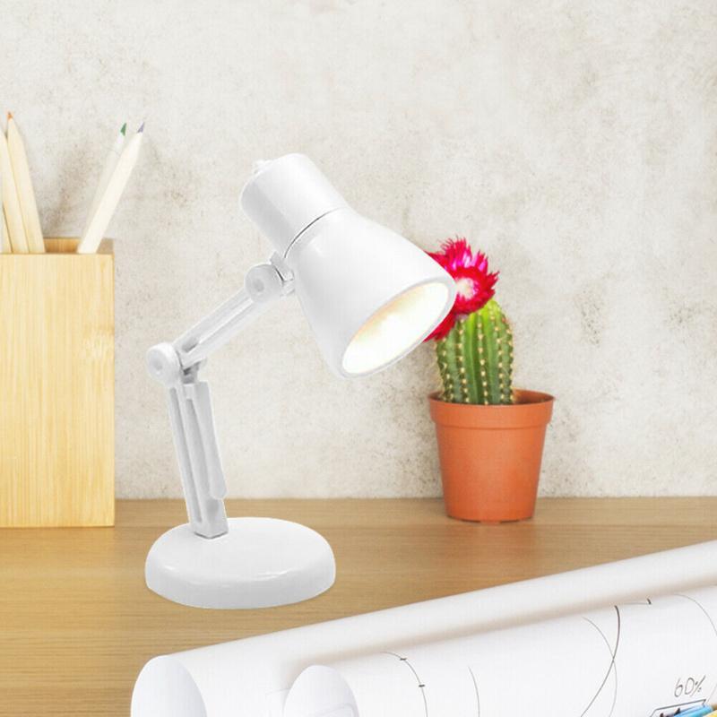 Mini Led Desk Reading Lamp 180 Degrees Rotation Clip-on Travel Lamp Portable High Bright Warm