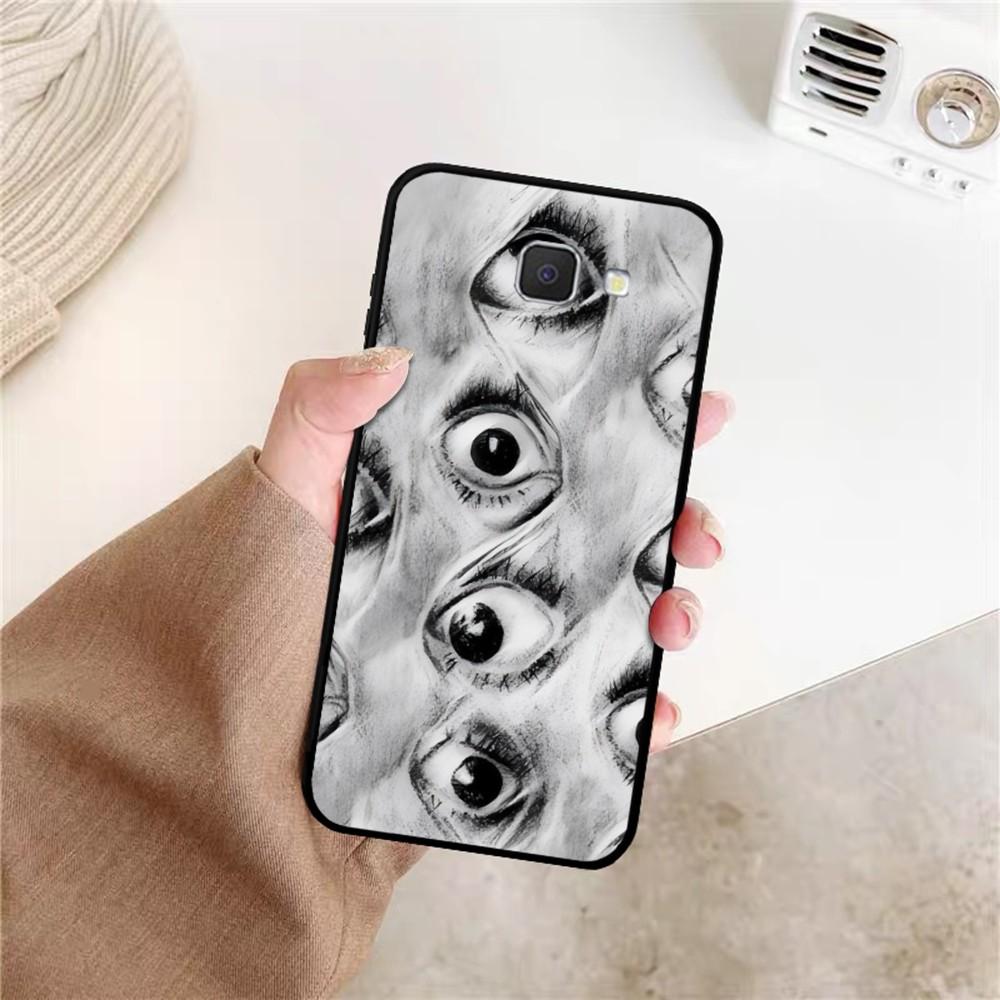 

Black Scary Ghost Eye Monstrous Line Art Phone Case For Samsung J 7 plus 7core J7 neo J6 plus prime J6 J4 J5 Mobile Cover Samsung J7 Duo 2018