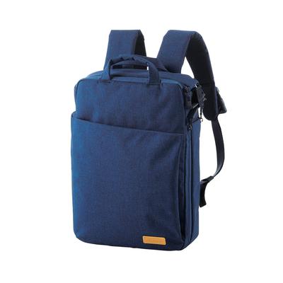 ELECOM Offtoco Holds A4 Navy Backpack/Business Bag, 13.3-inch Laptop, Compatible, 3-Way [Backpack/Messenger Bag/Handbag] BM-OF01NV